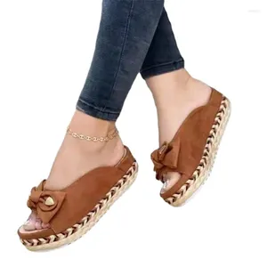 Casual schoenen vrouwen geweven dikke zool slippers zacht stiksel dames sandalen comfortabel flat open teen strand vrouw schoeisel schoenen