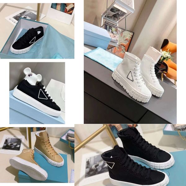 Chaussures décontractées Femmes Designer Chaussure Plate-forme Baskets De Sport Femme À Lacets Sneaker En Cuir Tissu Plat Fond Lady Gym Baskets Haute Coupe Chaussures designer shoes