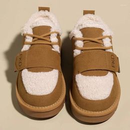 Chaussures décontractées Femmes Moc Slipper Confortables Mocassins en mousse à mémoire de forme pour dames Mignonne Maison Doublée en polaire Pantoufles à lacets Mocassins avec boucle