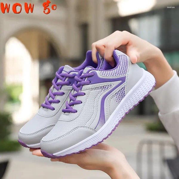 Chaussures décontractées Femmes Running Pu Outdoor Tennis Trainers For Women Walks Jog Gym Shoe Automne Hiver