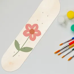 Zapatos informales, tabla de madera en blanco para cubierta, monopatín para niños pintado a mano, regalo sin terminar