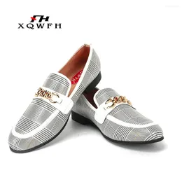 Casual schoenen XQWFH Fashion Handmade Loafers Comfortabele ademende herenjurk