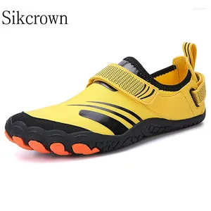 Casual schoenen geel strand zomer mesh ademende unisex water schoen mannen vrouwen comfortabel op blote voeten waden snel droge trekking schoeisel