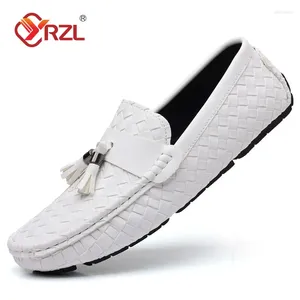 Casual schoenen jrzl witte loafers mannen handgemaakte lederen slip op rijplaten comfortabele mocassins big size 48