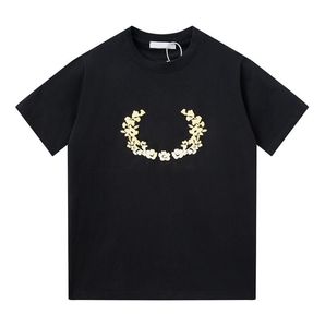 Casual korte mouwen geprinte t-shirt mannen vrouwen koppelen t-shirt ontwerper luxe T-stukken bloemenpatroon populair t-shirt