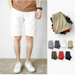Casual shorts for heren mode zomer bermudas shorts shorts heren pure katoen lichtgewicht dune ademen streetwear plat front short short short