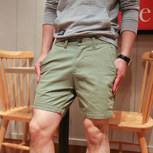 Casual shorts for hen broeken werk slijtage chino shorts kaki solide kleur heren streetwear Japanse stijl korte homme dagelijks