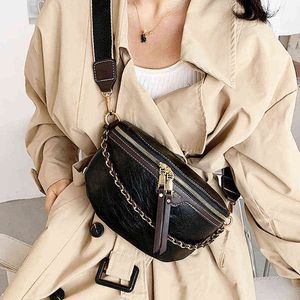 Casual schoudertassen voor vrouwen solide kleur trendy lederen vrouwelijke crossbody taille kwaliteit portemonnee en handtas 220531