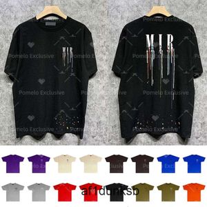 Casual manches marque hommes court rue am lettre amari couple créateur de mode chemise hommes impression t-shirt amirirliness femmes lâche t-shirt Tshi amirl