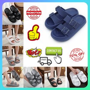 Envío gratis Diapositivas casuales Zapatillas Nuevas zapatillas de almohada Sandalias para mujeres Hombres Doble hebilla Ajustable EVA Sandalias de playa de verano de suela gruesa