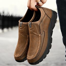 Casual sneakers mode handgemaakte retro vrijetijdsloafers zapatos casuales hombres heren schoenen 240129