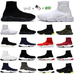 Casual Sock Shoe Hommes Femmes Runners 1.0 Knit Chaussures de course Sneaker Triple Blanc Noir Rouge Neno Oreo Jaune Graffiti Dark Navy Mens Platform Trainer Sports Sneakers 36-45