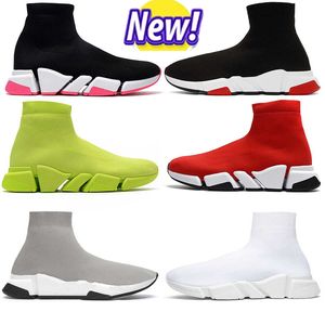 Zapatos de calcetín casual 2024 zapatos de envío gratis negro blanco rojo botón blanco amarillo verde rojo gris para hombres mujeres al aire libre entrenadores zapatillas de deporte 36-45