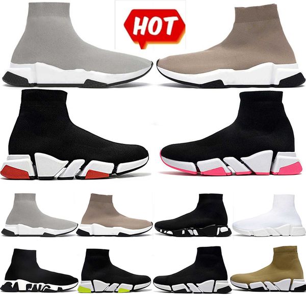 Chaussures chaussettes décontractées baskets baskets 2024 livraison gratuite chaussures noir blanc rouge bouton jaune vert rouge gris couleur pour hommes femmes extérieur 36-45