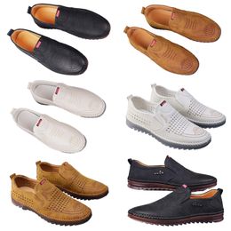 Spring décontracté Nouvelle tendance polyvalente en ligne pour les chaussures en cuir respirant antidérapantes pour hommes