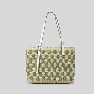 Casual rayé paille panier sac papier tissé femmes sac à main à la main été plage sacs à bandoulière petit fourre-tout Bali Shopper sac à main 2023 230129