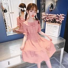 Casual zomerjurk voor meisjes draag Korea modestijl elegant feest prinses jurken kinderkleding 2 3 4 12 13 14 jaar oud 240322