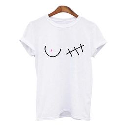 Casual titties borsten boobies print korte mouw t-shirt grappig t shirts dames vrije tijd streetwear t-shirt camisas mujer l231026 456