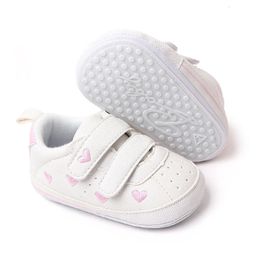 Casual Baby Baby Girl Boys Shoes PU Bordado de cuero Bordado Starts Soft Sole Crib Spring Autumn First Walkers 240425
