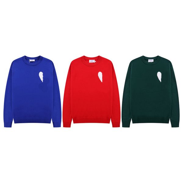 Tendencia casual Cárdigan para hombres y mujeres Amis De Coeur Aron Love a Heart Paris Diseñador Hombres Deportes Casual Pareja Suéter Jersey Tamaño S-XL Colhour Negro Azul Rojo