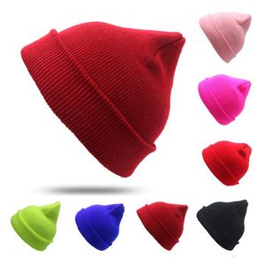 Casual unisex katoen skullies mutsen hoed mannen mannelijke effen kleur gebreide cap vrouwen vrouwelijke bonnet lente herfst winter warme caps