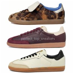 Casual Wales Bonner Vintage SPEZL Trainer Sneakers Leopard Shoes Purple Red White Handball Modieuze klassieke mannen Dames Outdoor Flat Sports Sneakers Maat 36-45