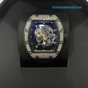 Montre décontractée RM Watch Celebrity Watch RM055 ROSE GOLD CARBON TPT Diamond Set Bubba Watson Limited