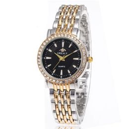 Casual horloges Dames Luxe Modeliefhebbers Horloge Strass Roestvrij staal Quartz Heren Cadeau Zakelijk polshorloge 240322