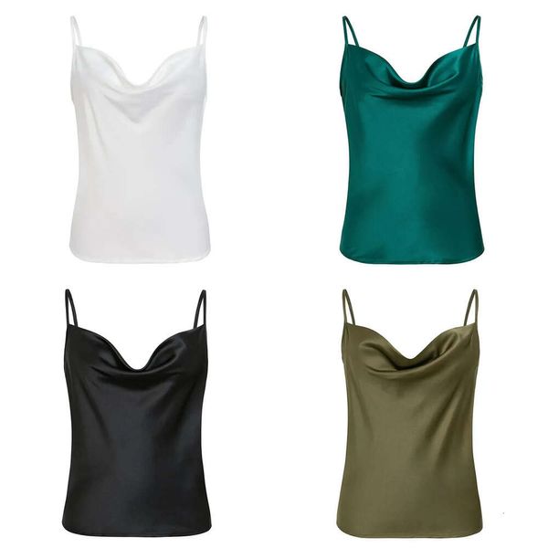 Camisoles de clubes al por mayor de casual Camisoles ajustables Strap Mujeres Tops Solidado Satin Backless Camis Camis Camis femenino Femenino