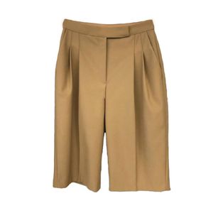 Casual Wide Pen Hoge Taille Solid Woman Pak Shorts Mode All-Match Knielengte Broek Zomer Comfortabele Losse Bottoms 210514