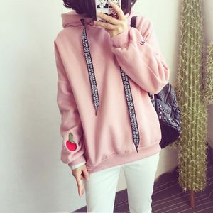 Casual Dames Hoodies Lange Mouw Tie Kraag Pullover Hooded Sweatshirt Vrouwelijke Vrouwen Hoody Jas Herfst Fleece Hoodies Meisjes