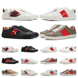 Ace baskets femmes Chaussures décontractées Chaussures Designer bas Top Italie Stripes en cuir blanche Sneaker Walking Walking Sports Trainer 71845 26855