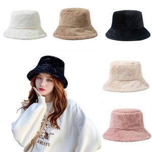 Sombrero de pescador informal para mujer, gorros informales de moda de felpa cálidos de otoño e invierno, gorros de pescador para mujer