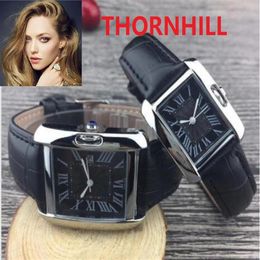 Casual Frauen Männer Quadrat römisches Zifferblatt Uhren Mode Kleid berühmte Designer Lederarmband Quarzwerk Geschenk Clock248C