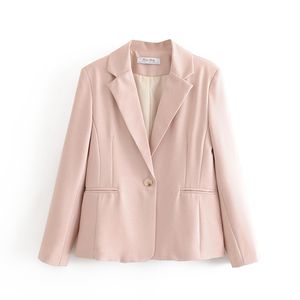 Casual Frauen Weiche Leinen Blazer Frühling-Herbst Damen Mode Langarm Jacke Anzüge Casual Weibliche Dünne Mäntel Mädchen Chic 210427