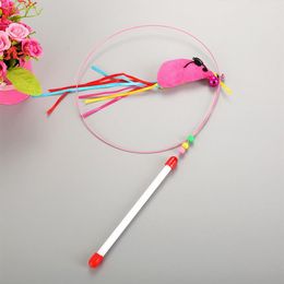 Cat 1pc Huisdier Speelgoed Stick Speelgoed Vis Ontwerp Teaser Training Wand Stick Plastic Floss Toy For Cats Kitten Huisdieren Cat Producten 231C3