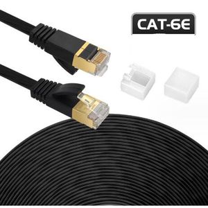 Cable Ethernet Cat 6 Cables Cat6 6E Cat6E Red de Internet plana Conectores chapados en oro RJ45 Cables de conexión Lan para PC Enrutador LamTop 0,5 m 1 M 1,5 m 2 m 3 m 5 M 10 M