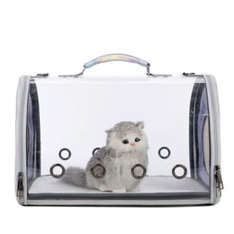 Cat Backpack CarrierTransparant Laser Bag Pet Out Cage Portable Handtassen Producten Producten Carrier Travel