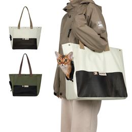 Sac pour chat une épaule toile sac de Transport sac à main Portable chiot chaton sac à bandoulière sac à dos de voyage 240307