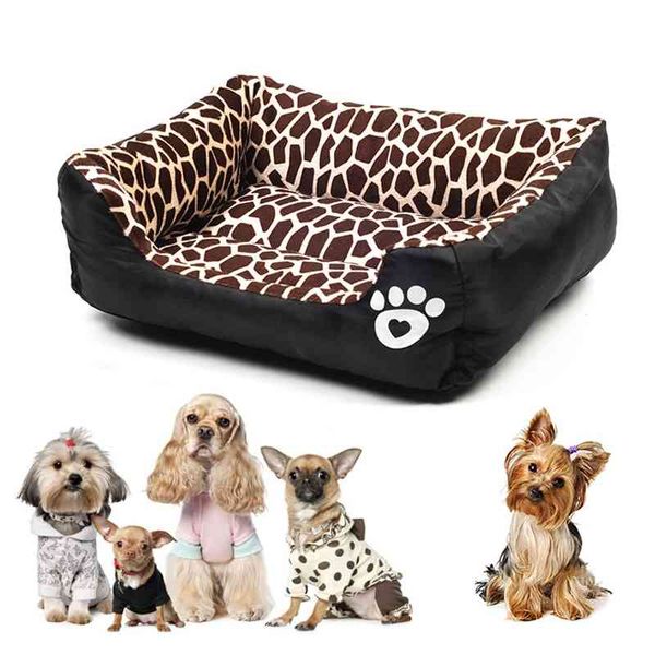 Lit de chat confortable maison douce polaire nid chien panier tapis hiver chaud imperméable chenil antistress pour fournitures pour animaux de compagnie 210401