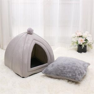 Produits de lit de chat pour animaux de compagnie tapis de maison en peluche avec chatons fournitures chats accessoires panier de couchage hamac 220323