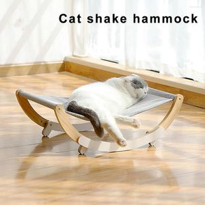 Chat Lits Confortable Ensoleillé Hamac Amovible Lit Chaise Longue En Bois Massif Durable Forte Cadre Petits Chiens Canapé Tapis Pet Pour