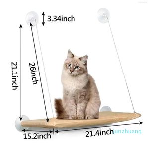 Camas para gatos, cómodo asiento soleado para ventana, hamaca para interiores, gatos, durmiendo, descansando, cama colgante, ventosas fuertes 33