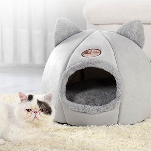 Lits pour chats, confort de sommeil profond en hiver, petit tapis, panier, produits de maison pour petits chiens, tente pour animaux de compagnie, grotte confortable d'intérieur, Cama Gato