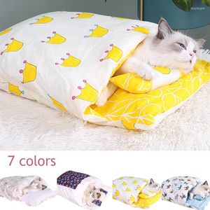 Lits pour chat lit pour chien coussin pour animaux de compagnie couverture douce amovible Chihuahua canapé tapis coussin chiot chenil nid accessoires