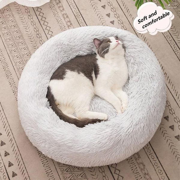 Lits pour chat pour petits chiens lit pour chiot maison moyenne chenil tapis en fourrure produits pour animaux de compagnie accessoires confort chien en peluche