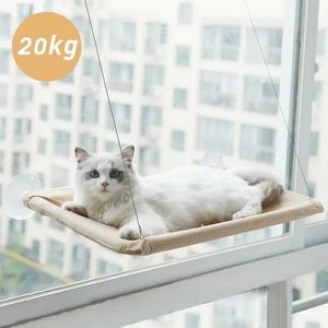 Meubles de lits de chat 20 kg pour animaux de compagnie Hamacment suspendu lit de chat portant un chat confortable fenêtre ensoleillée monture chaton d'escalade