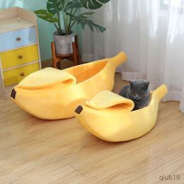 Katbedden meubels banaan kattenbed huis grappig schattig gezellig huisdier katten nest warm comfort zacht wasbaar