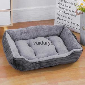 Kattenbedden Meubilair Bed voor Hond Huisdier Zacht Vierkant Pluche Kennel Dieren Accessoires Honden Mand Bank Groter Medium Puppy Producten Matrasvaiduryd