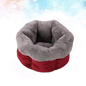 Katbedden meubels bed warm fleece iglo met niet -bodem winter beddening cave cave nest slaapzak voor kleine hondenpuppy